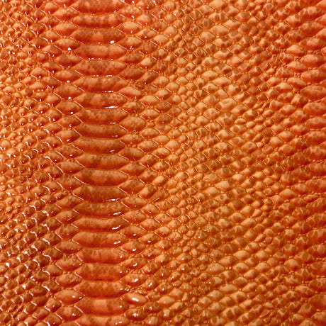 Culebra Patent 3D Embossed Snake Skin Vinyl Fabric - 3D Embossed Snake Skin, 54" Width (1 Yard)