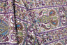 Striped Bohemian Paisley Polyester Spandex Fabric - Teal/Purple Paisley Print, 58"/60" Width (1 Yard)