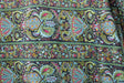 Striped Bohemian Paisley Polyester Spandex Fabric - Teal/Purple Paisley Print, 58"/60" Width (1 Yard)