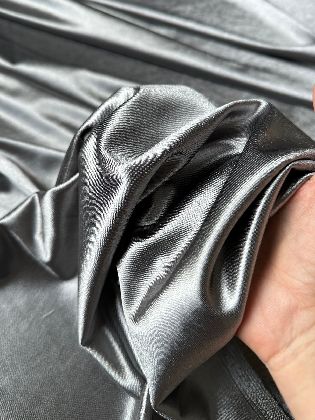 Shiny Nylon Spandex Silver