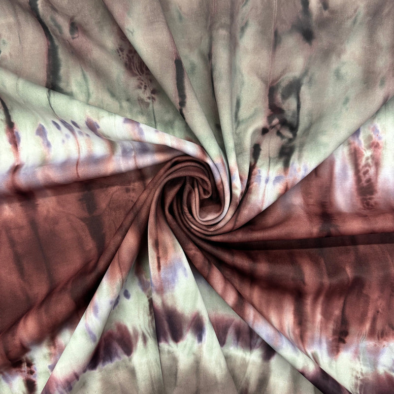 Brown And Green Ombre Polyester Spandex Fabric - Brown And Green Ombre, 58"/60" Width (1 Yard)