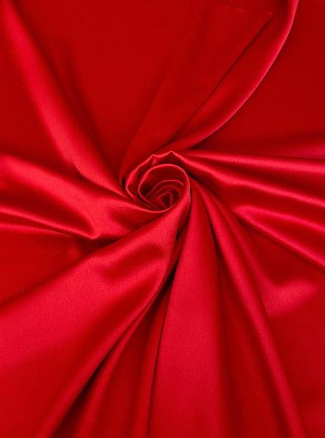 Red Stretch Crepe Back Satin