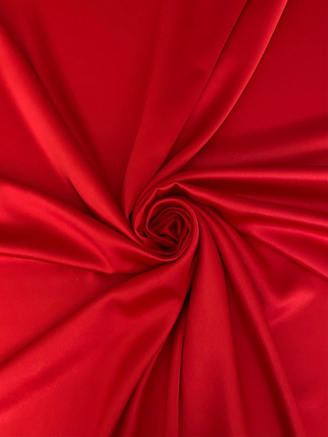 Red Stretch Crepe Back Satin