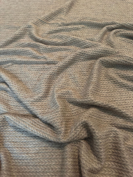 Oatmeal Cable Textured Sweater Knit