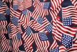 American Flags Polyester Spandex Fabric - American Flag Print, Red White Blue, 58"/60" Width (1 Yard)