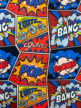 Comic Book Print Spandex Fabric - Comic Book Print, 58"/60" Width (1 Yard)
