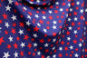 Patriotic Stars Polyester Spandex Fabric - Red, White, And Blue Star Print, 58"/60" Width (1 Yard)
