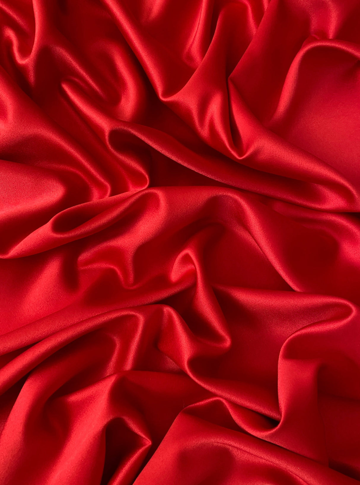 Red Stretch Crepe Back Satin