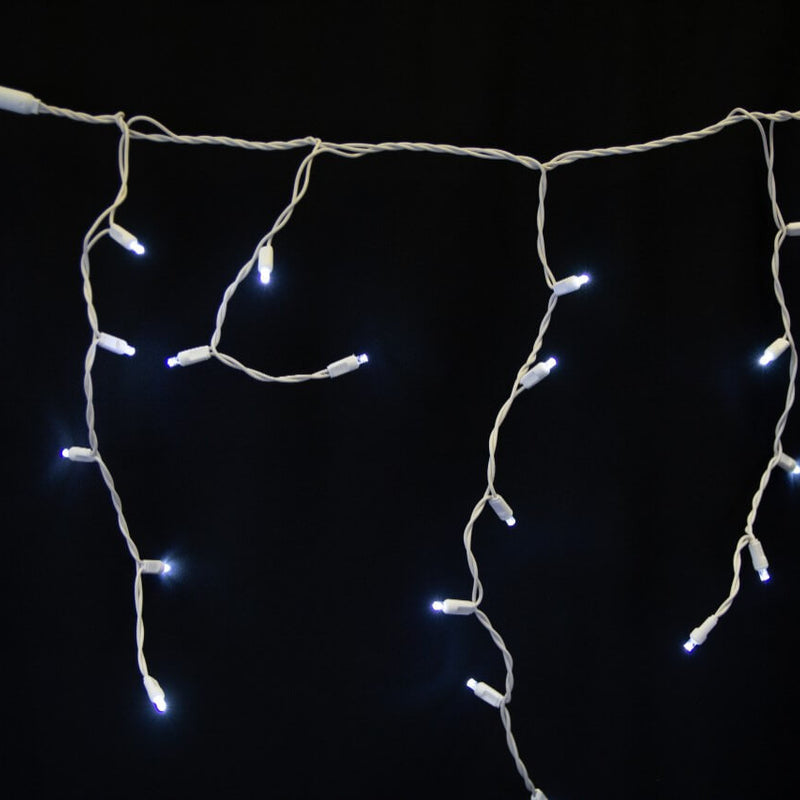 5MM Icicle Lights – Pure White LED Holiday String Lights