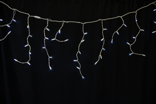 5MM Icicle Lights – Pure White LED Holiday String Lights