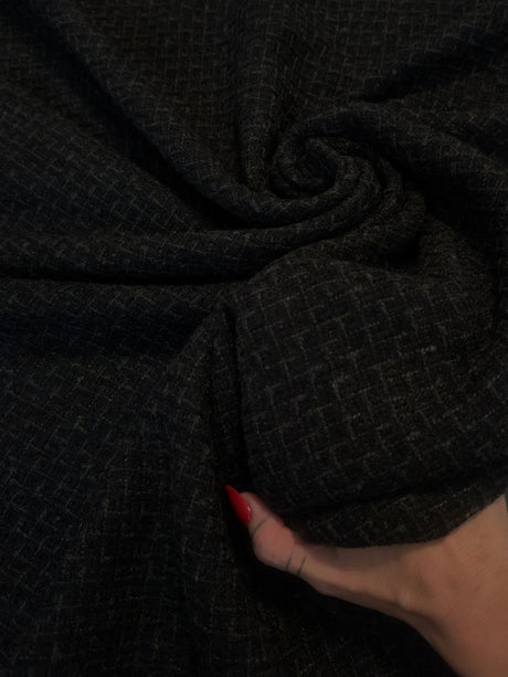 Black Chenille Tweed