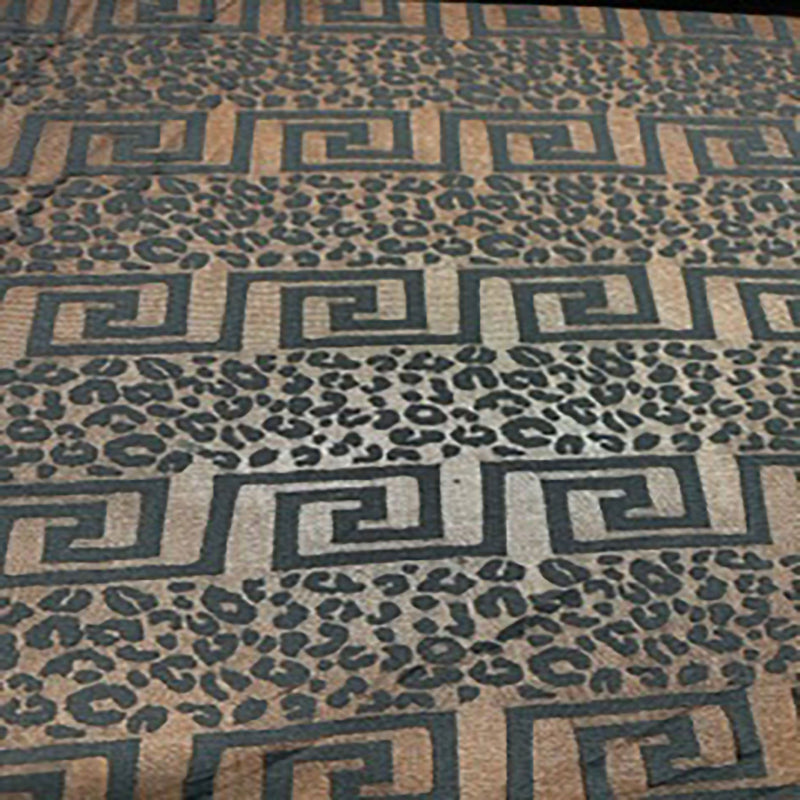 Polyester Burnout Mesh Fabric Greek Leopard Black 60"