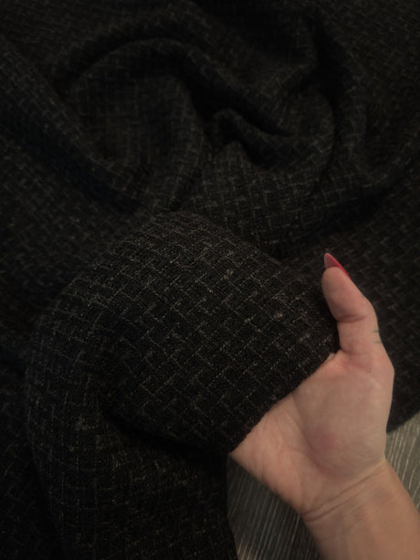 Black Chenille Tweed