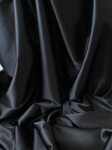 Black Stretch Crepe Back Satin