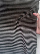 Shiny Pleated Knit Silver Ombre