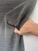 Shiny Pleated Knit Silver Ombre