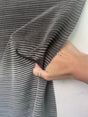 Shiny Pleated Knit Silver Ombre