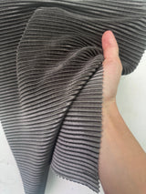 Shiny Pleated Knit Silver Ombre