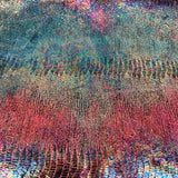 Stretch Tie Dye Lizard Skin Velvet Fabric