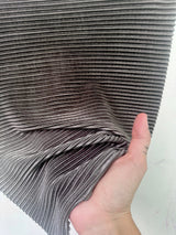 Shiny Pleated Knit Silver Ombre