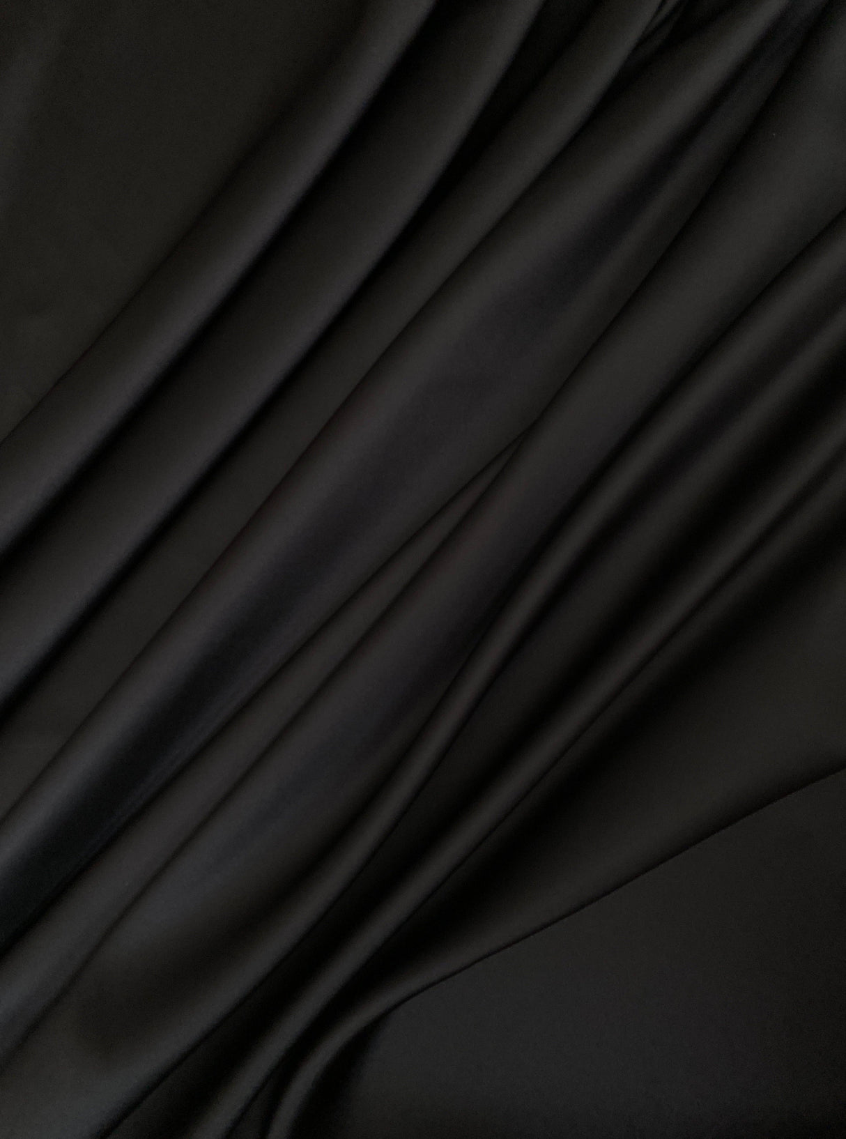 Black Stretch Crepe Back Satin