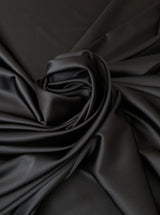 Black Stretch Crepe Back Satin