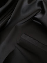 Black Stretch Crepe Back Satin
