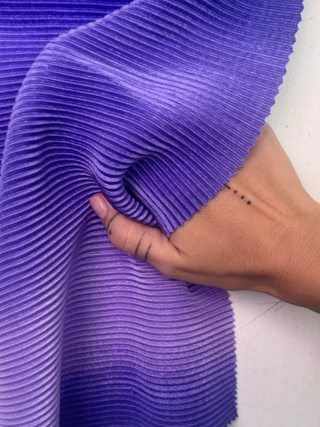 Purple Ombre Pleated Knit