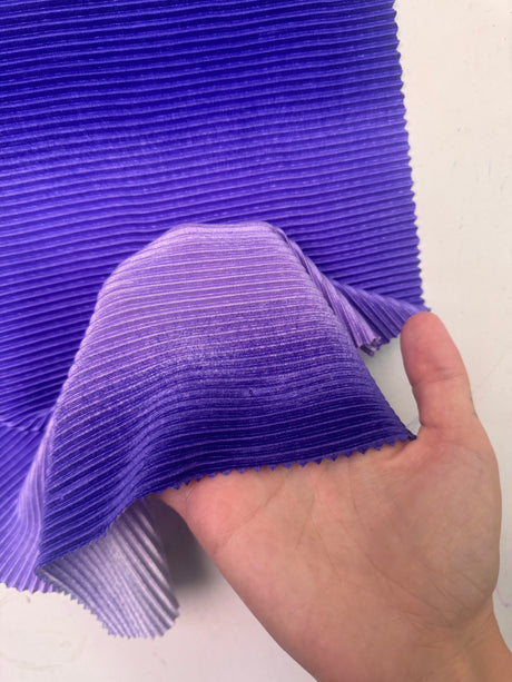 Purple Ombre Pleated Knit
