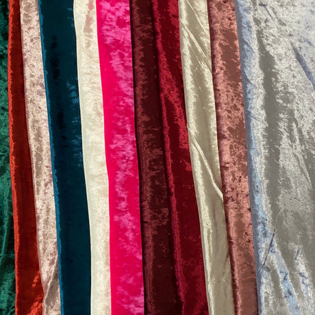 Crushed Stretch Velvet Fabric by the Yard