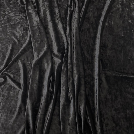 Crushed Stretch Velvet Fabric - 96% Polyester 4% Spandex, 4-Way Stretch, 60" Width, 220 GSM (1 Yard)