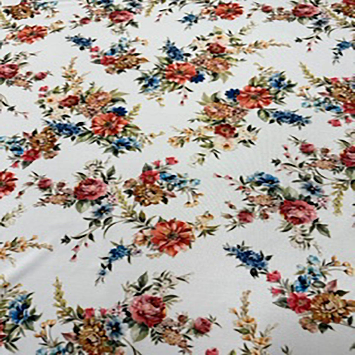 Polyester Spandex Spring Time Paper Print Fabric