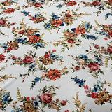 Polyester Spandex Spring Time Paper Print Fabric
