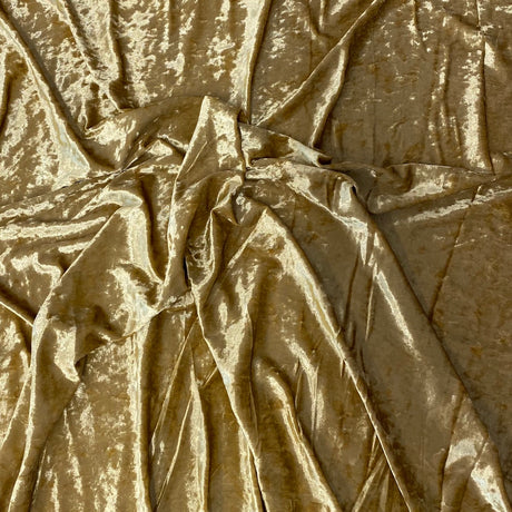 Crushed Stretch Velvet Fabric - 96% Polyester 4% Spandex, 4-Way Stretch, 60" Width, 220 GSM (1 Yard)