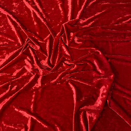 Crushed Stretch Velvet Fabric by the Yard