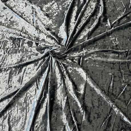 Crushed Stretch Velvet Fabric - 96% Polyester 4% Spandex, 4-Way Stretch, 60" Width, 220 GSM (1 Yard)