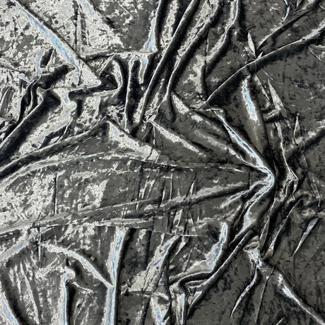 Crushed Stretch Velvet Fabric - 96% Polyester 4% Spandex, 4-Way Stretch, 60" Width, 220 GSM (1 Yard)