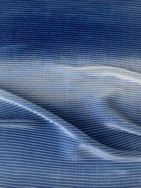 Shiny Printed Knit Denim Blue Ombre