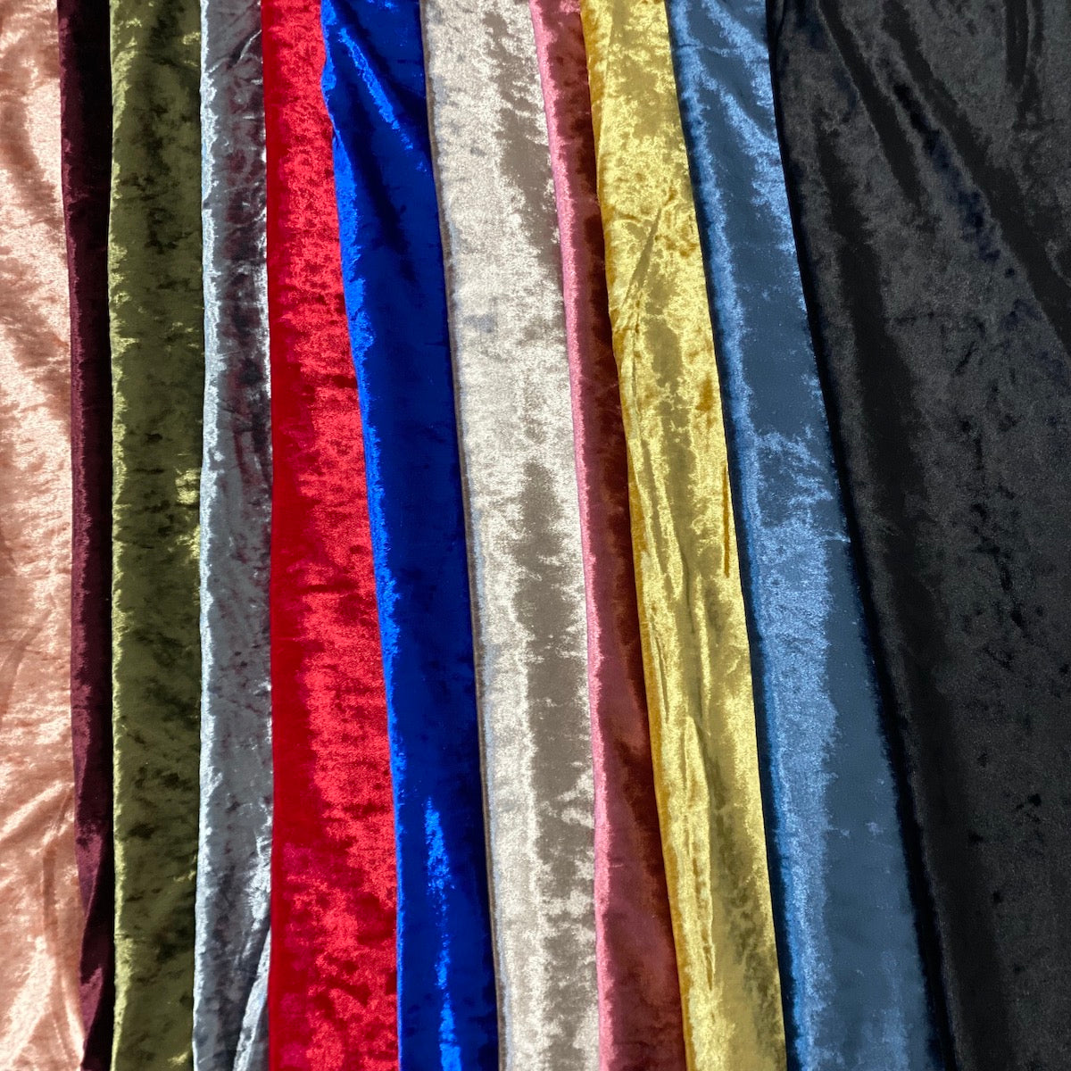 Crushed Stretch Velvet Fabric by the Yard