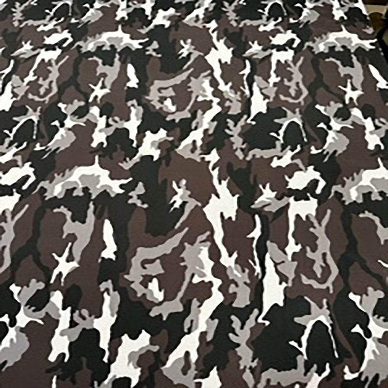 Polyester Spandex Thunder Army Print Fabric, 4-Way Stretch, 60" Wide, Black White