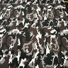 Polyester Spandex Thunder Army Print Fabric, 4-Way Stretch, 60" Wide, Black White