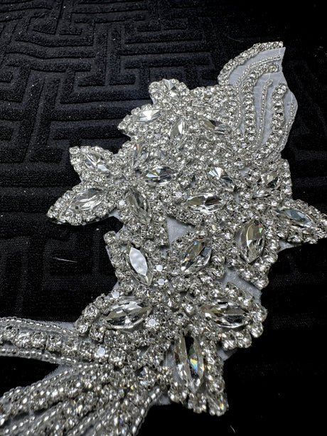 Rhinestone Applique on Mesh
