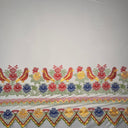 Polyester Floral Bird Embroidered Fabric