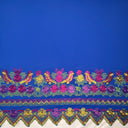 Polyester Floral Bird Embroidered Fabric