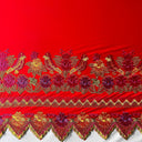 Polyester Floral Bird Embroidered Fabric
