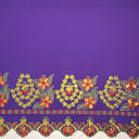 Polyester Floral Embroidered Border Fabric