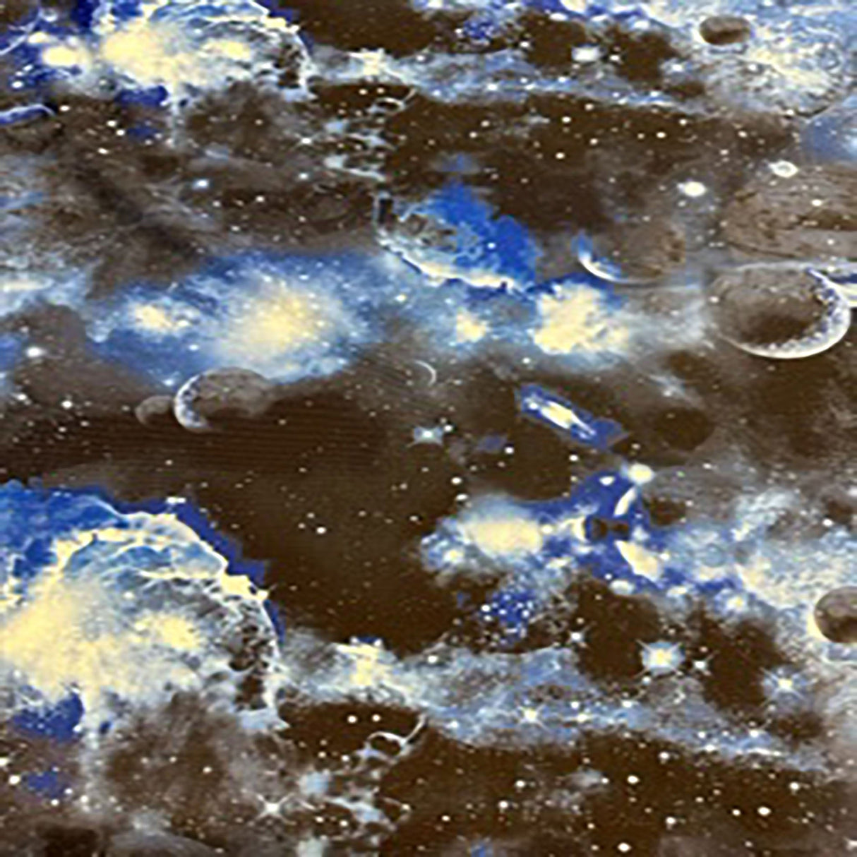 Polyester Spandex Dark Galaxy 4-Way Stretch Fabric, Black, 60" Wide