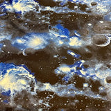 Polyester Spandex Dark Galaxy 4-Way Stretch Fabric, Black, 60" Wide