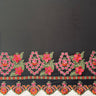 Floral Embroidered Border Polyester Fabric - Multi Color Floral Border, 56" Width, 36" Yard Cut (1 Yard)