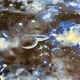 Polyester Spandex Dark Galaxy 4-Way Stretch Fabric, Black, 60" Wide